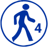 Hard walking: High amount of physical activity for extended periods of time. Recommended only for sporting guests with good physical health.